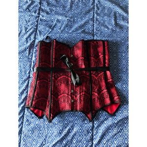 Bow front overbust corset